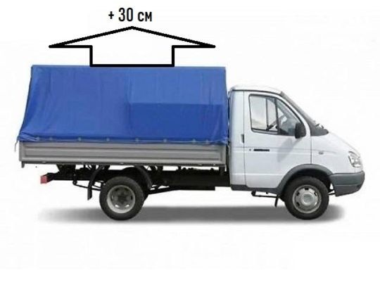 Тент автомобильный на ГАЗ 3302 (на ГАЗель) нового образца 1 сторона. усил.